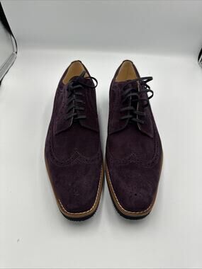 Girotti Lightweight Suede Oxford Shoes Dark Purple Size 11 44 35048